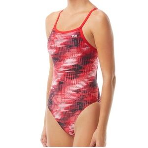 TYR Surge Diamondfit G-BA Keyhole Back Medium Neckline Moderate Cut Leg 38 NWT